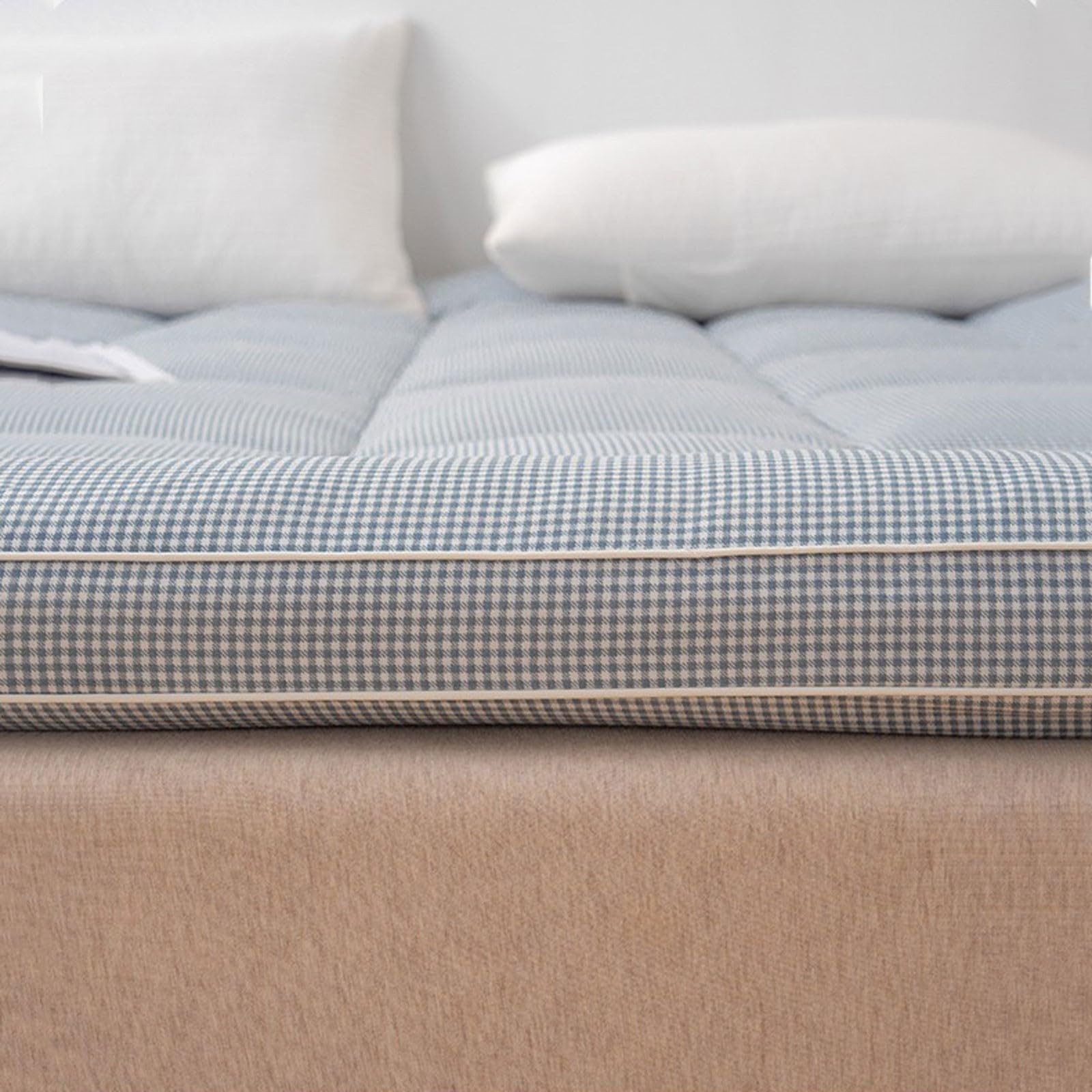 Materac Matratze with tiefer Kieszenie Akzent Schlafzimmer Decorativ 100 * 200cm 3 STÜCKE Gsteppte Baumwolle Spannbettlaken and Kissenbezüge Matratzenbezugsschutz für Apartment Hotel Gastfami