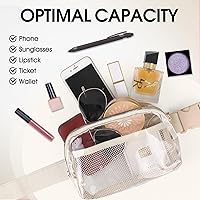 Vista 4 de Bolsa transparente para eventos en estadios – Correa ajustable aprobada por estadios para mujeres y hombres, cangurera transparente para conciertos