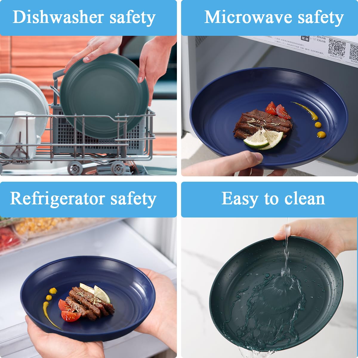 Utensili da campeggio per 2 con ciotola, piatto, tazza, cucchiaio, forchetta, coltello e borsa per il trasporto, accessori da campeggio in plastica Attrezzatura essenziale per viaggi, picnic