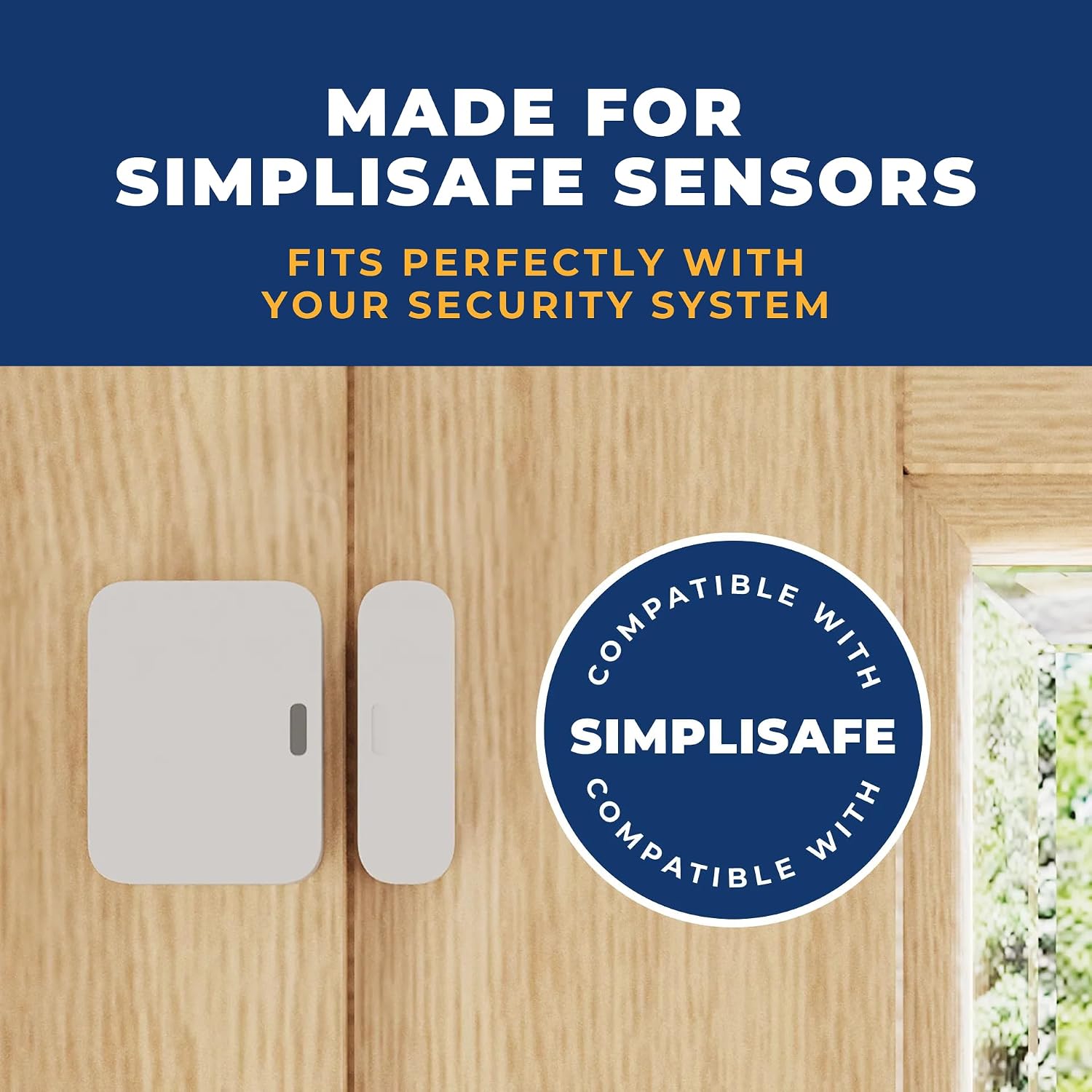 Security Sensor Bundle for SimpliSafe – 12 Sensor Side Spacers + 24 Adhesives | Easy Install Home Protection image 5