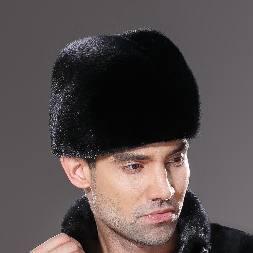 Amazon.co.jp: URSFUR 冬季節 ロシア帽子 紳士 ミンクファー