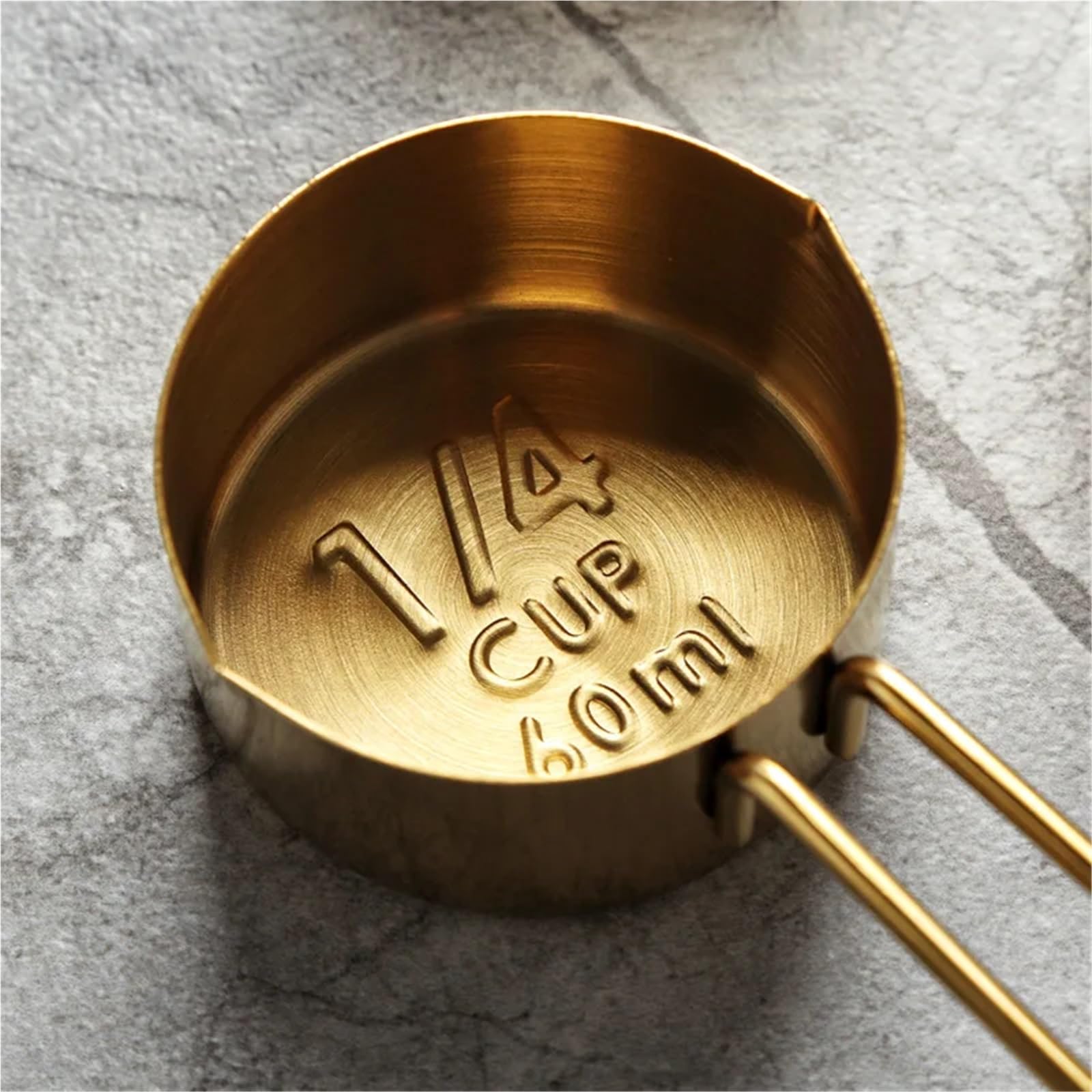 Roségoldene Messbecher, stapelbare Küchenwaage | Edelstahl-Esslöffel for Zuhause, Messbecher, Lebensmittel, Backen, Koch-Gadget-Sets(Cup-4pcs rose gold)