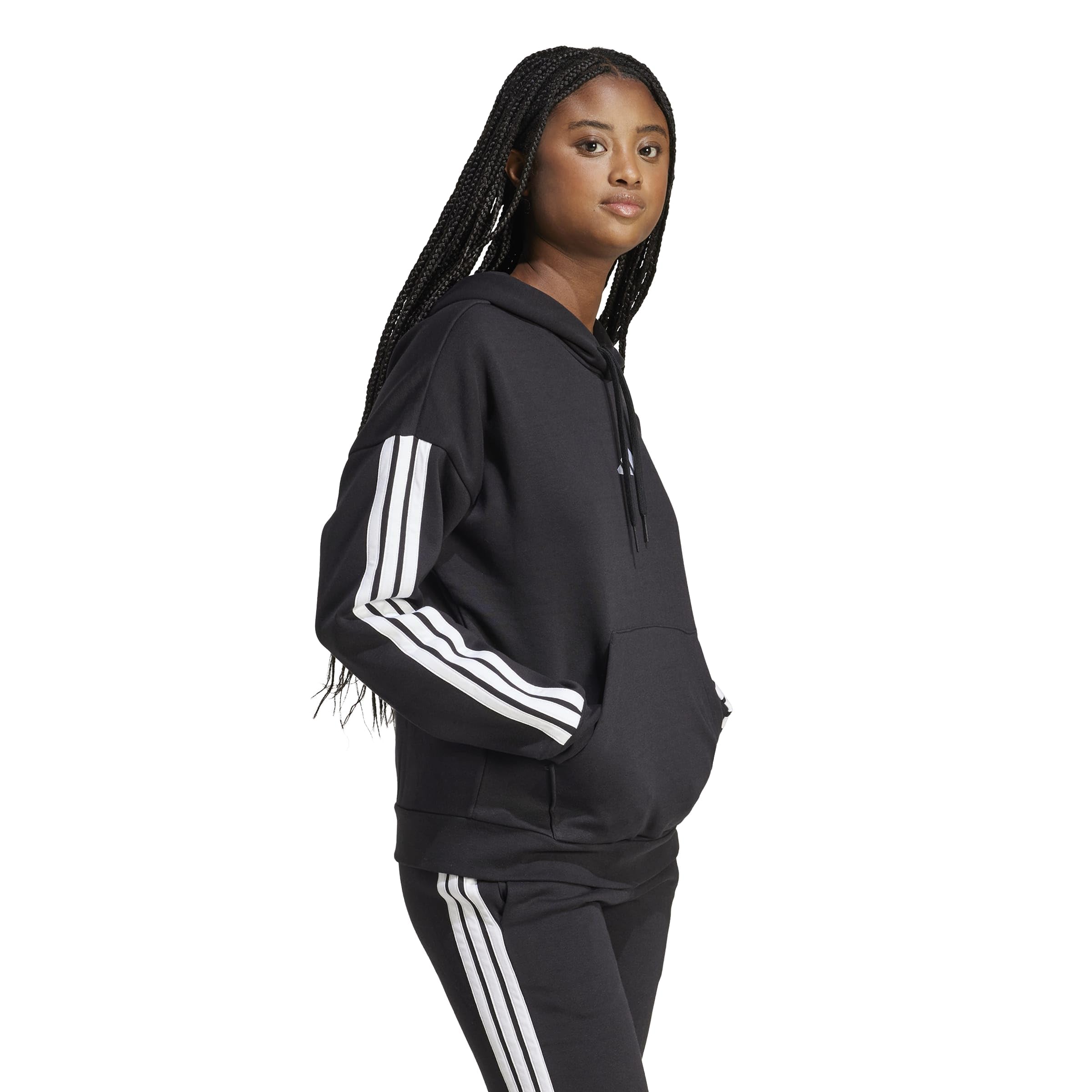 adidas Donna Essentials 3-Stripes Fleece Hoodie