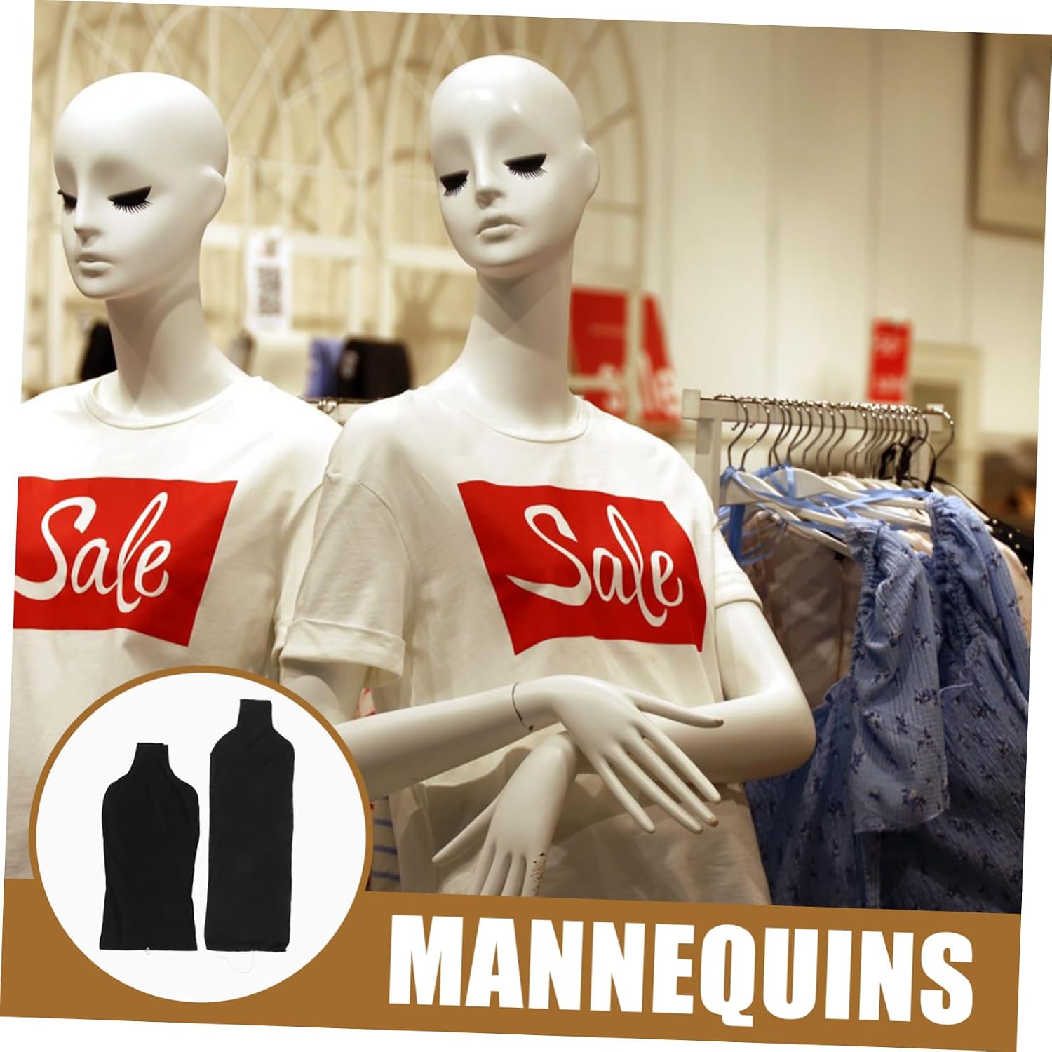 PRETYZOOM 2pcs Mannequin Decorative Cloth Covers Model Cloth Cover for Body Mannequin Hanging Dress Form Stand Clothing Display
