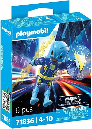 Playmobil Playmobil 71836 Lightning Superhero - Novedades 2025 - El Mundo Click 1 Playmobil · Set Héroe Relámpago
