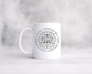 King Charles III 3rd black & white mug - Official Coronation 2023 Monarch Celebratory Gift for Friend Present Family Keepsake