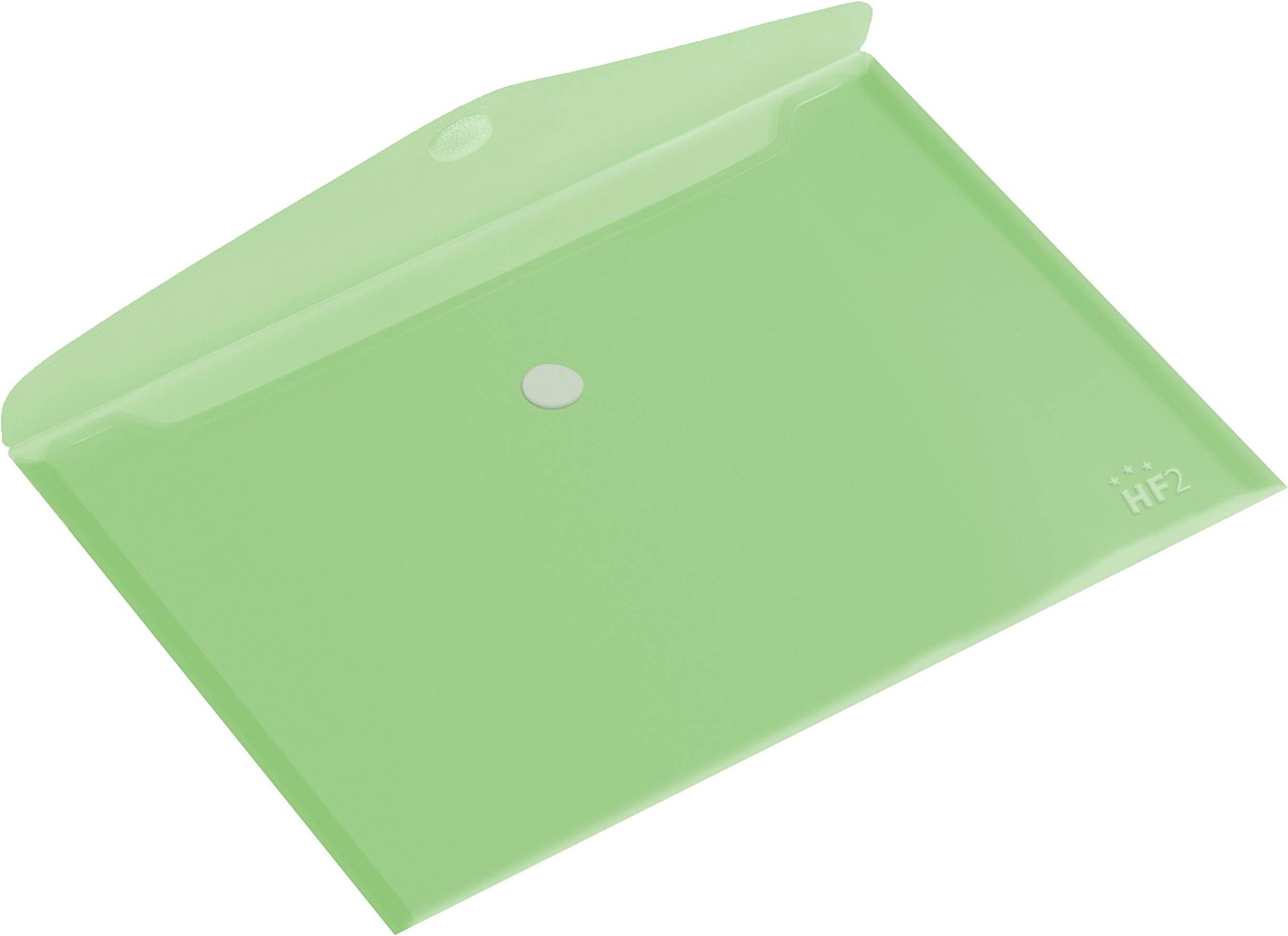 HF2 A5 Landscape Transparent Document Envelope - Green