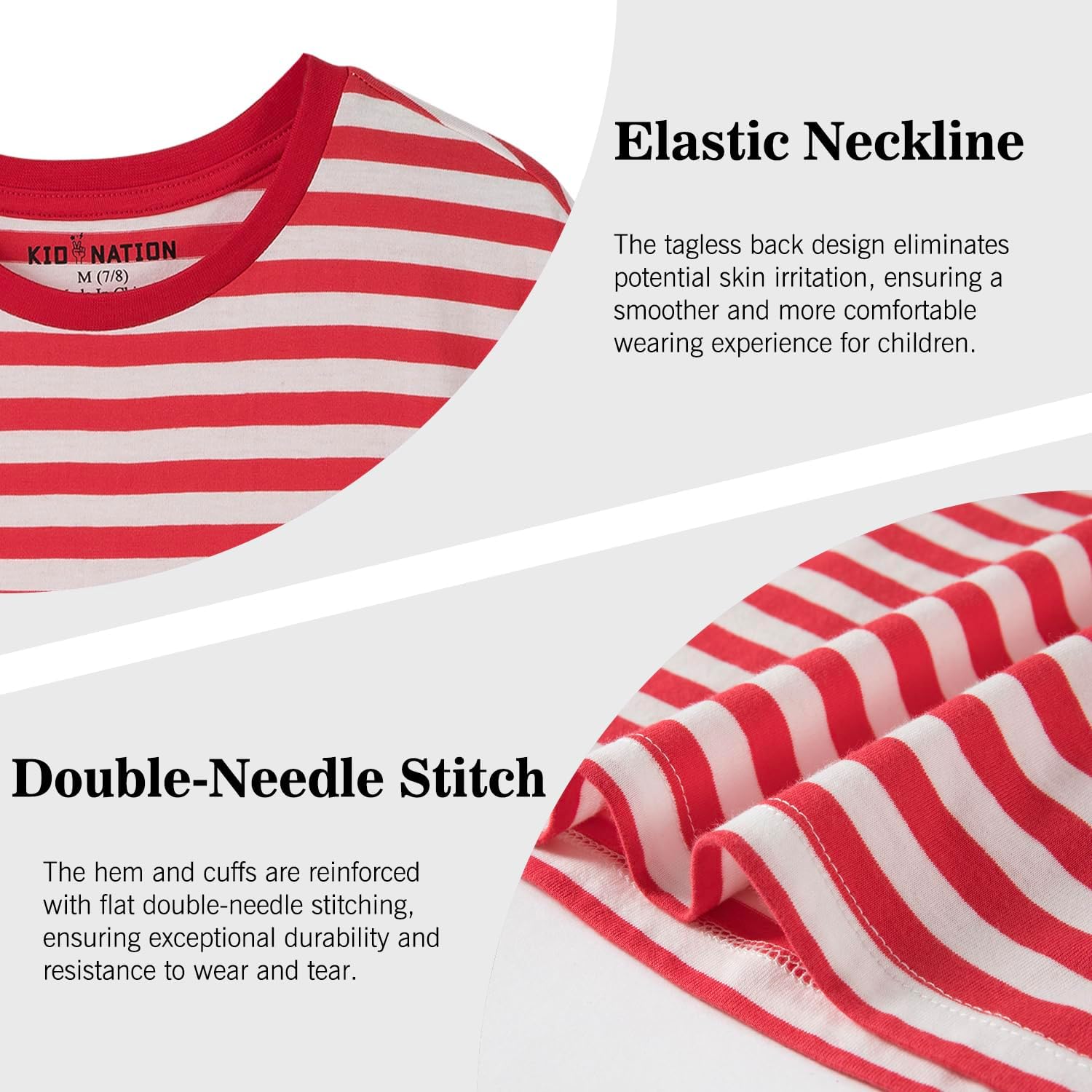 Kid Nation Boys T Shirts Unisex Soft Kids Crewneck Cotton Tshirts Short Sleeve Solid Girls Tee Shirts - Image 2