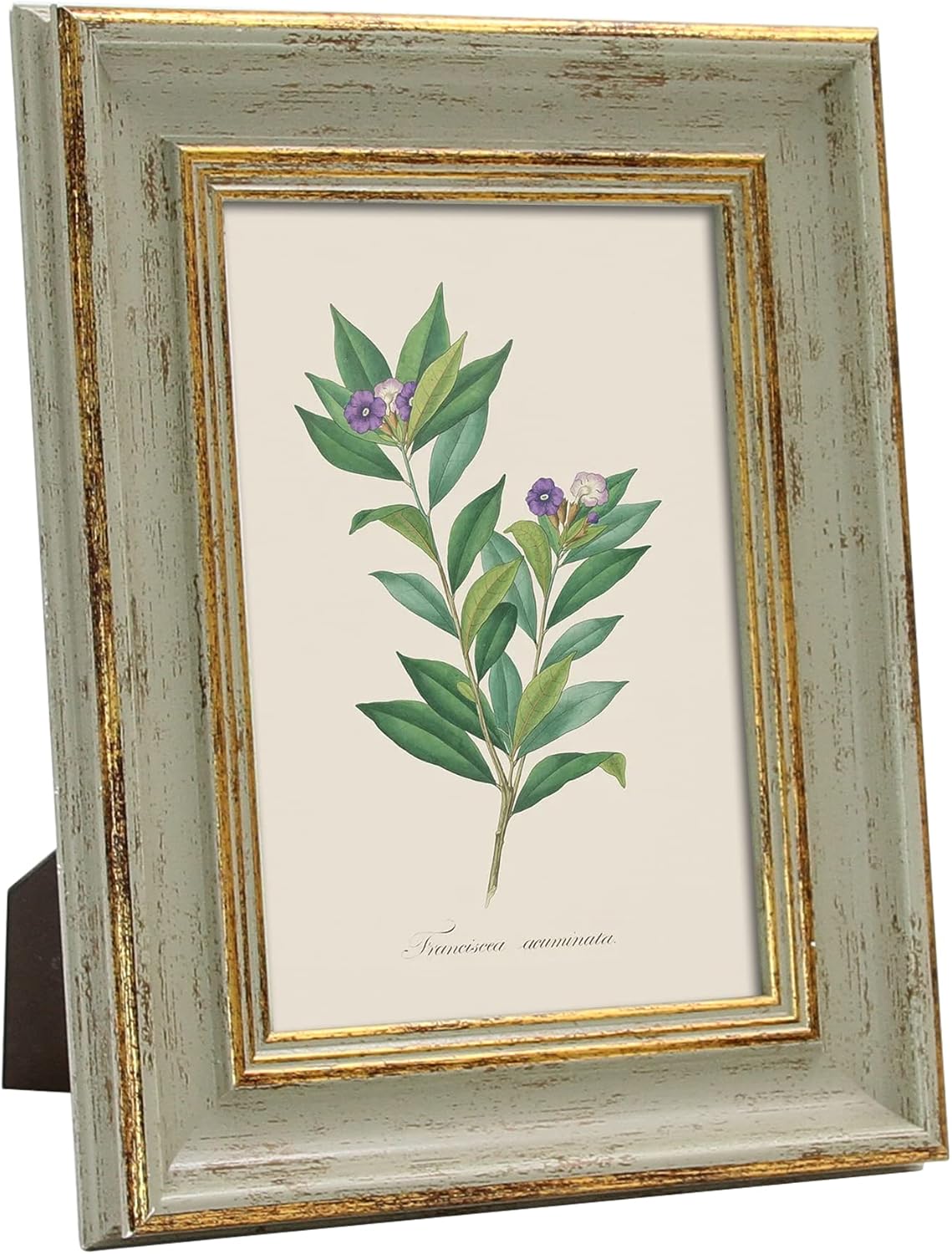 Sonefreiy 8x10 Picture Frame, White Gold Vintage Antique Retro 8 x 10 Photo Frame Desk and Wall Hanging Wedding Gift for Mom Grandma Family Friends