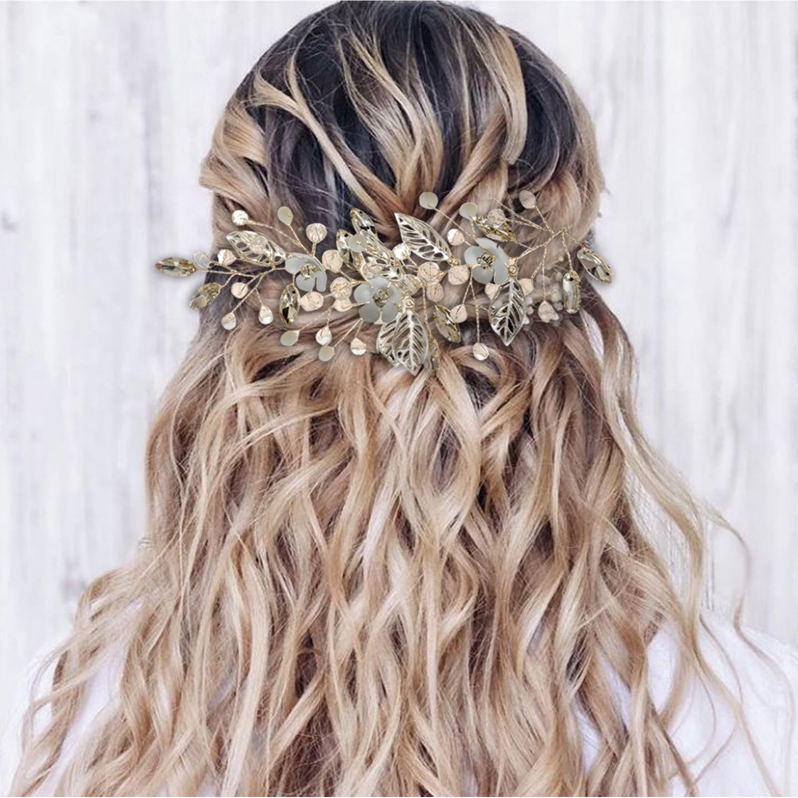 5 Pezzi Accessori Capelli Sposa Argento Bianco, FUKPO Accessorio Fermaglio Capelli Sposa Perle Fiori Forcine, Decorazioni Fermagli Sposa Strass Acconciatura Sposa Cristalli Matrimonio