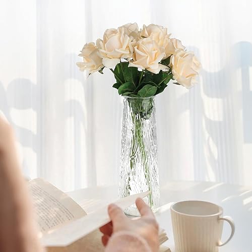 Miniatura 6 de Eyamumo Flores Artificiales, Flores de Seda Imitación de Tacto Real con Tallo Largo para Decoración DIY, Boda, Fiesta, Hogar, Oficina y Centro de