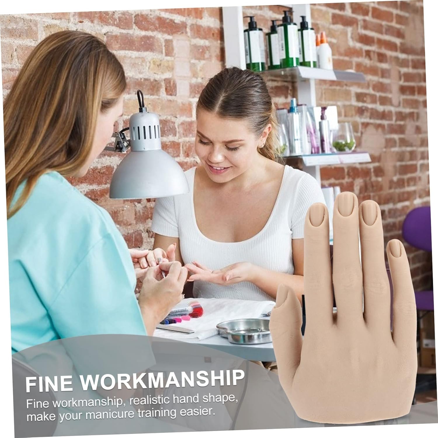 Professional Manicure Training Hand Smooth Surface Fake Hand Nail Art for Practice