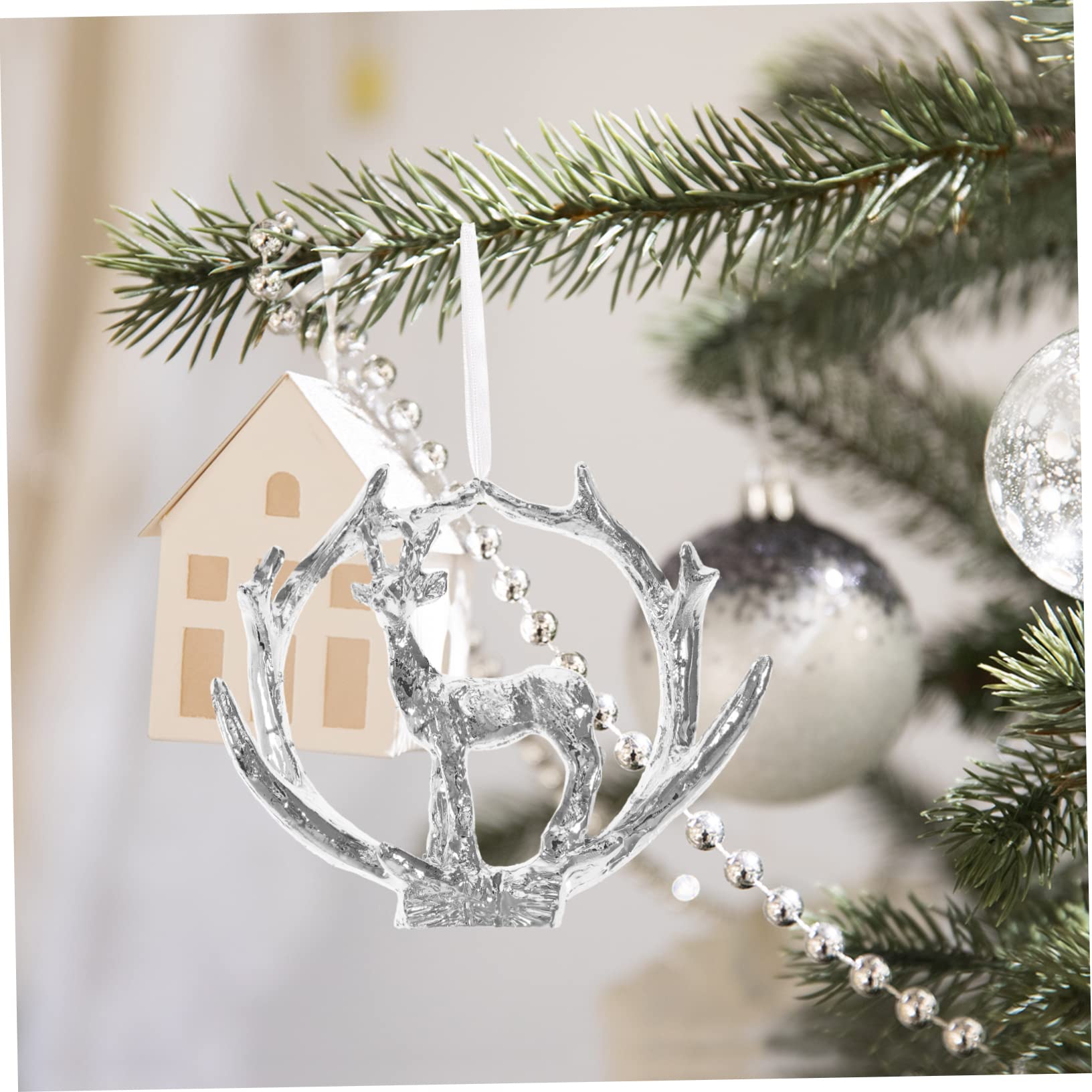 Ciieeo 5 Pezzi Di Ornamenti Da Appendere Allalbero Di Natale Fiocchi Di Neve Decorazioni Per Interni Decorazioni A Forma Di Cervo