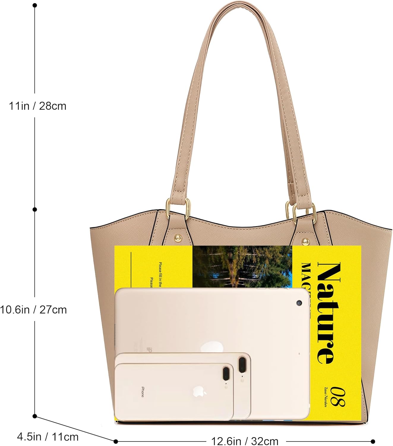 CHICAROUSAL Tote Bag for Women Large Handbags and Purses for Women PU Leather Womens Shoulder Bags