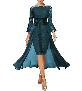 スーツ・フォーマル・ドレス LACE TOP SET FASCINATION DRESS Amazon.com: Ziquafex Pantsuit Lace Mother of The Bride