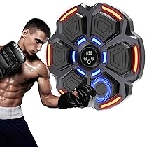 snawowo Music Boxing Machine Adulti – 9 modalità di 9 velocità Macchina da Boxe Musical Pugile con Guanti – LED Musica Bluetooth Boxe Allenamento per Casa (Nero)