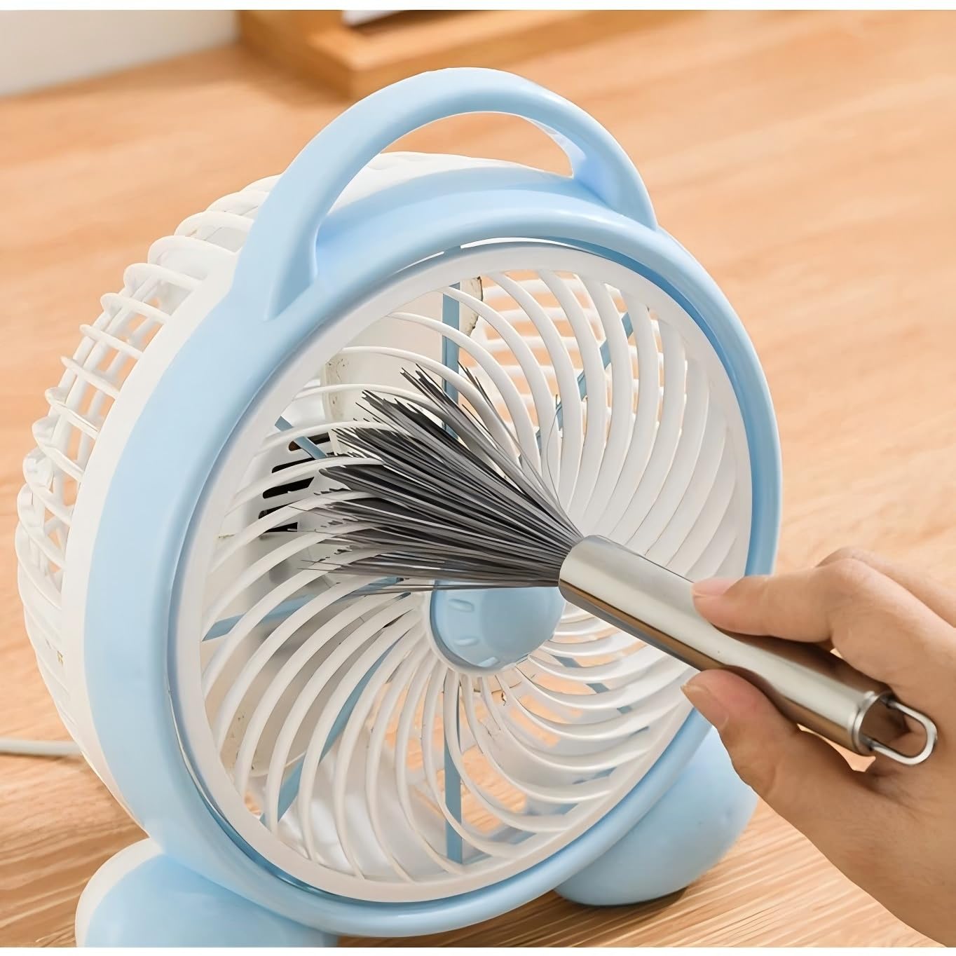 Mini Duster for Fan, Automotive Air Conditioner Cleaner and Brush, Dust Collector Cleaning Cloth Tool for Keyboard Window Leaves Blinds Shutter Glasses Air Vent