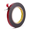 3M Automotive Acrylic Plus Attachment Tape 10mm x 5.5m Double Side Tape PT1100 Heavy Duty for Moldings Claddings Panels Pads and Other Car Automotive Applications Dark Gray
