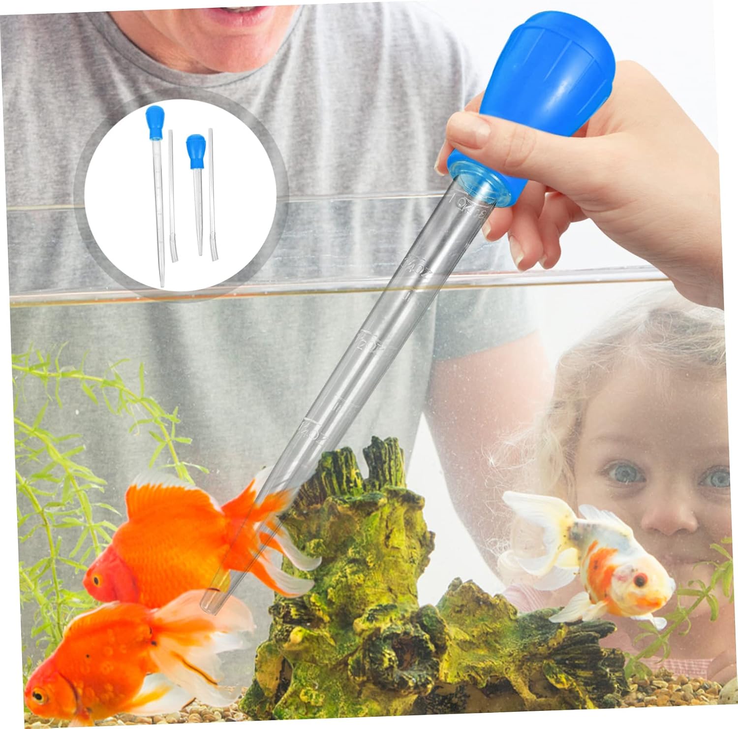 BESPORTBLE 4pcs Fish Tank Siphon Vacuum Cleaner with Extension Tubes Manual Aquarium Water Change Tool for Easy Cleaning for Aquariums and Turtle Tanks Efficient Water Removal and Gravel