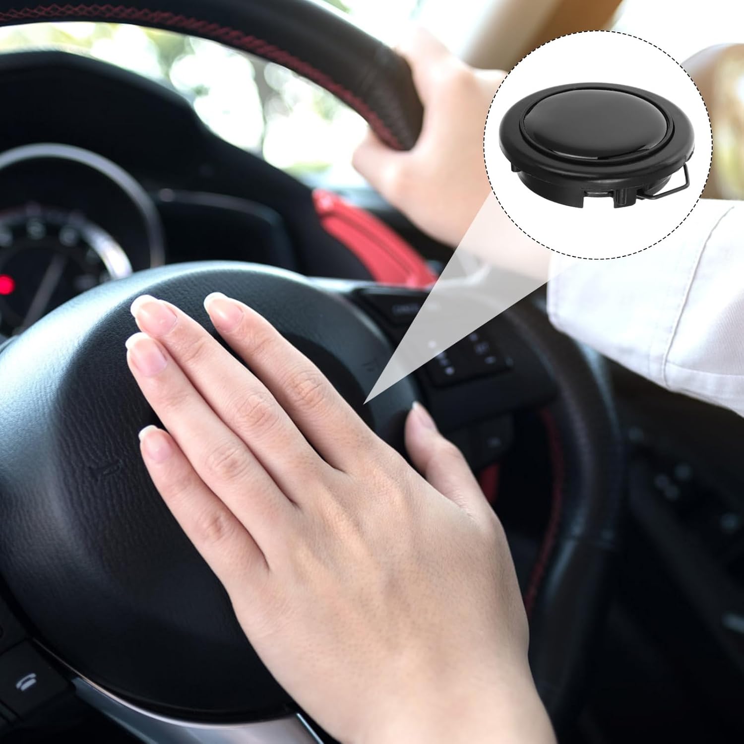 Car Horn Push Button Switch Protection Durable Plastic Center Cap for Cars Boats and Motorcycles Stylish for Easy Installation