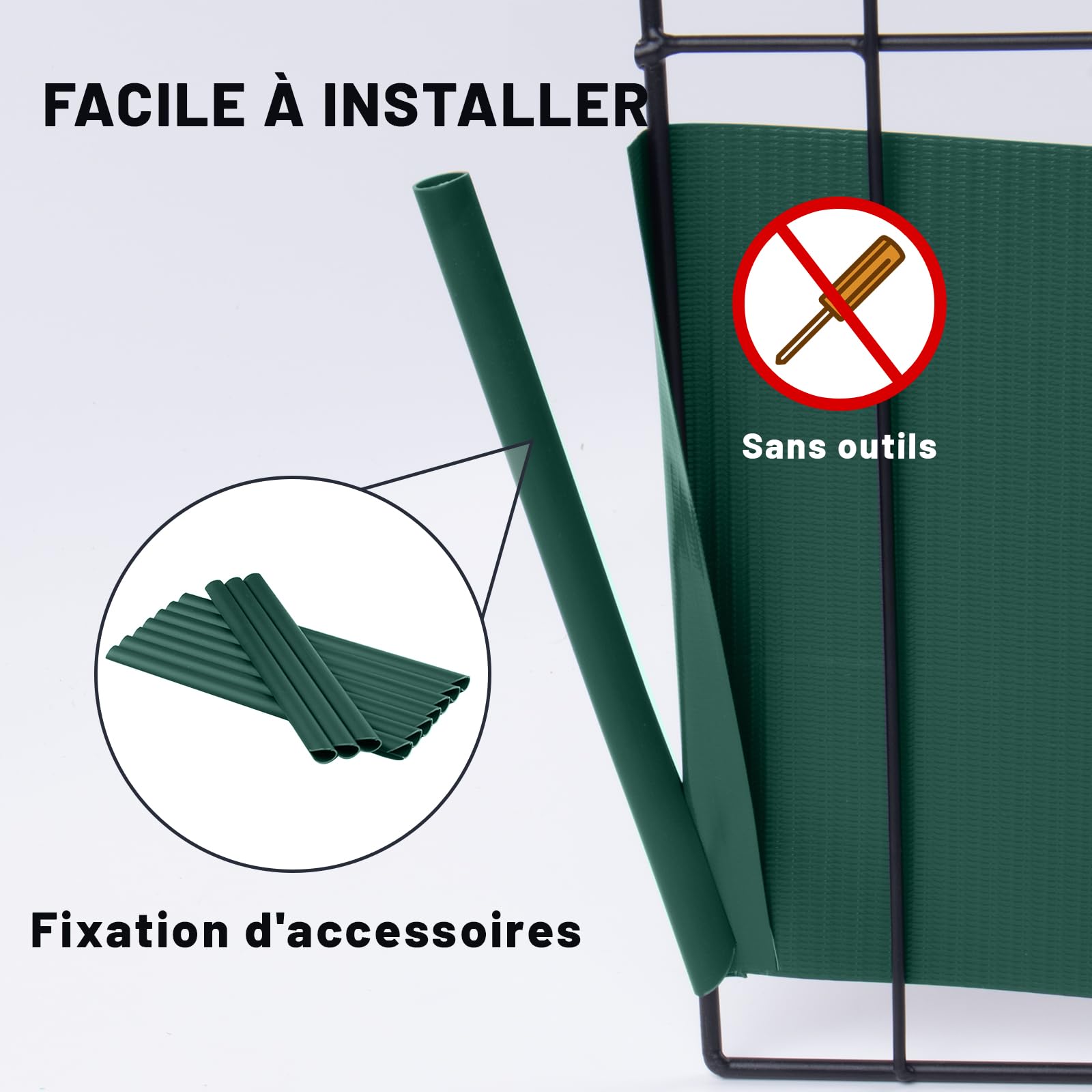 HENG FENG Brise Vue Jardin en PVC 70m x 19cm, Vert | Brise Vue pour Clôture 450g/m², Occultation Totale, Résiste UV & Intempéries, av.40 Clips, pour Jardin/Terrasse/Balcon