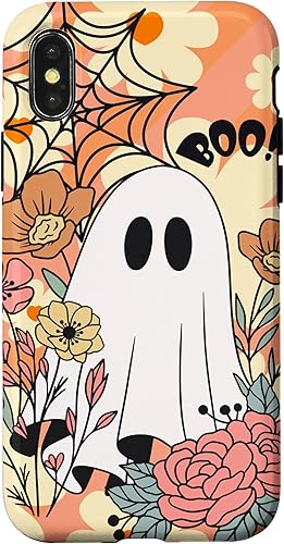 Miniatura 4 de Funda para iPhone 13 Halloween Teléfono Fantasma Calabaza Murciélago Spiderweb Flores Boo