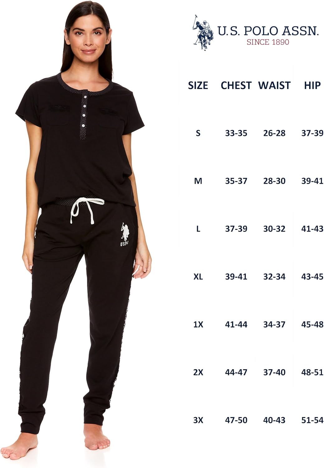 U.S. Polo Assn. Womens Pajama Set with Pockets - Short Sleeve Shirt and Pajama Pants Pj Set - Image 6