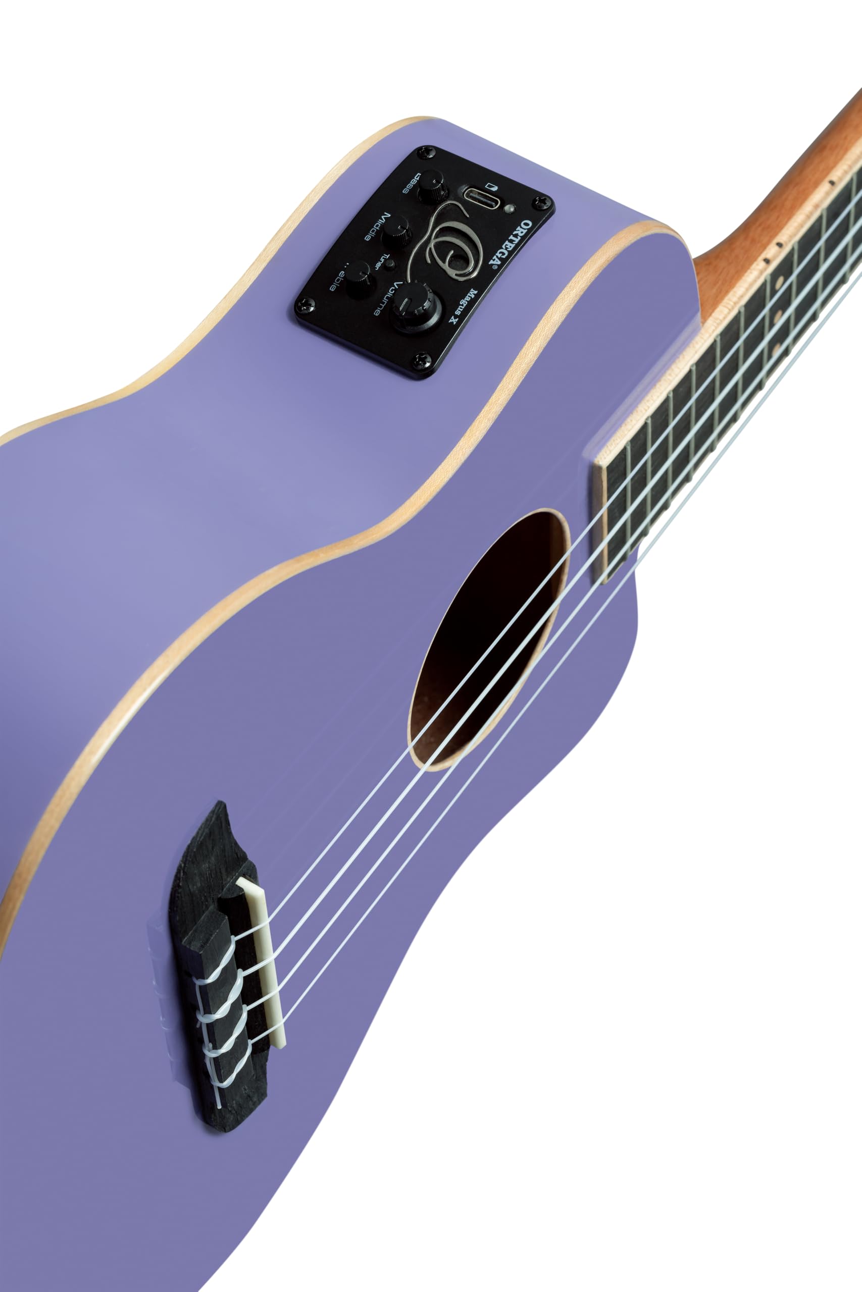 Ortega Guitars Ukulele Tenore Elettro-Acustico – Horizon Series – Gig Bag Inclusa – Cedro / Okoume, Purple (RUHZT-CE-VP)