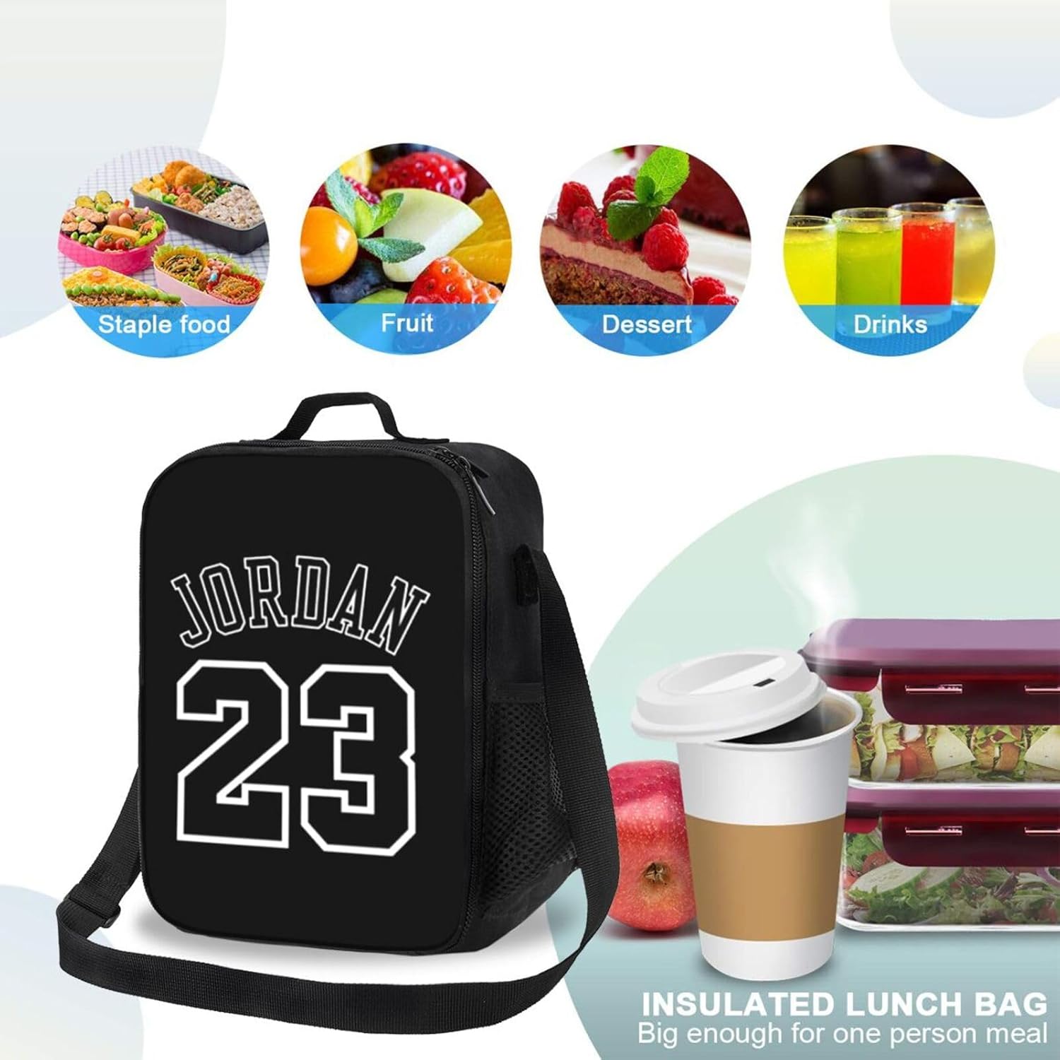 Basketball Goat 23 Lunch Bag Unisex Reusable Lunch Box Lunch Bag