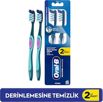 Oral-B Pro-Expert Advanced Deep Cleaning Toothbrush, Medium Hardness, 2 Pieces