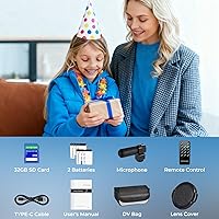 Vista 8 de Cámara de video 4K HD 80MP Vlogging Cámara para YouTube IR Cámara de visión nocturna 18X Zoom digital 3.0 IPS Grabadora de video con tarjeta SD