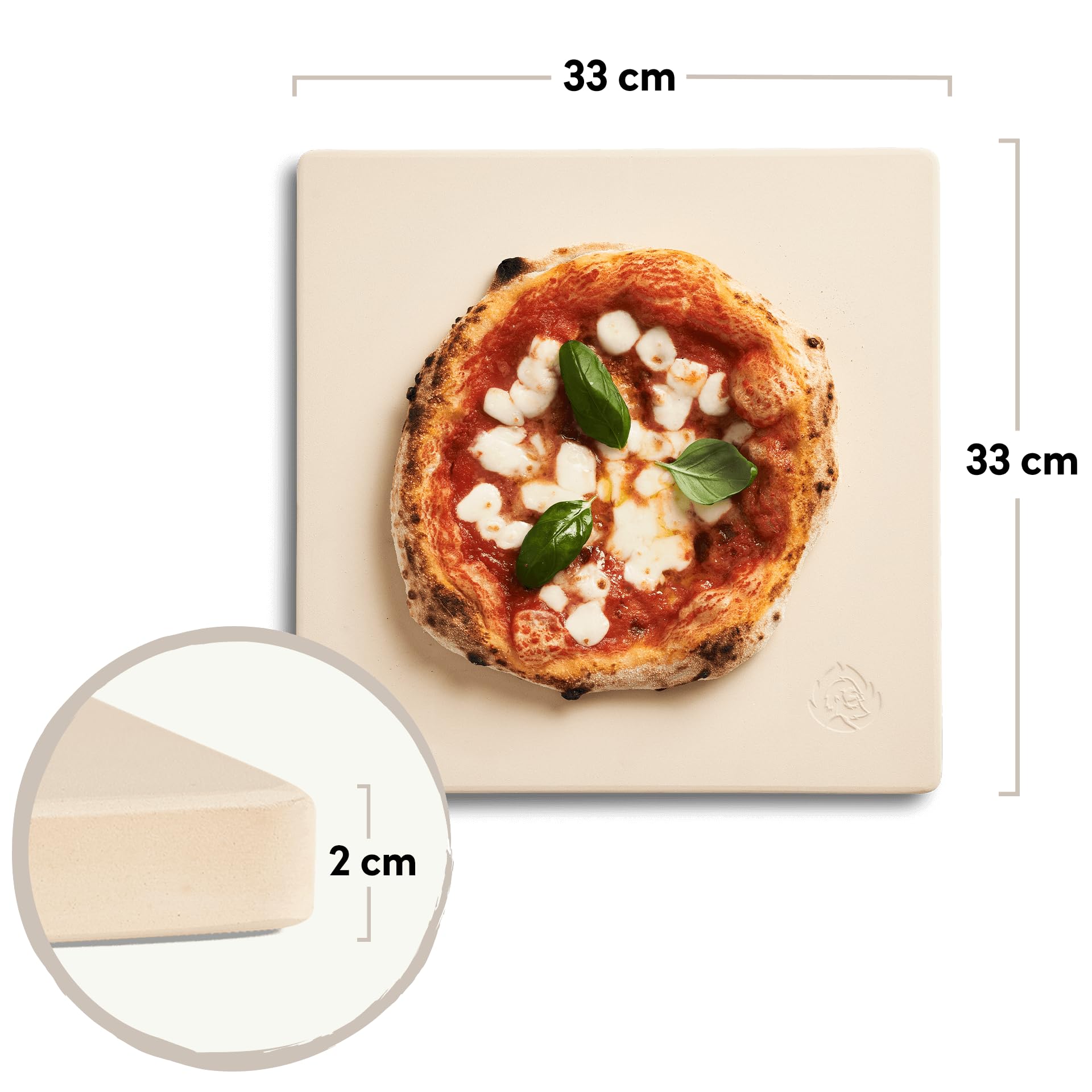 BURNHARD Ersatzartikel | Pizzastein für Pizzaofen Nero 1.2
