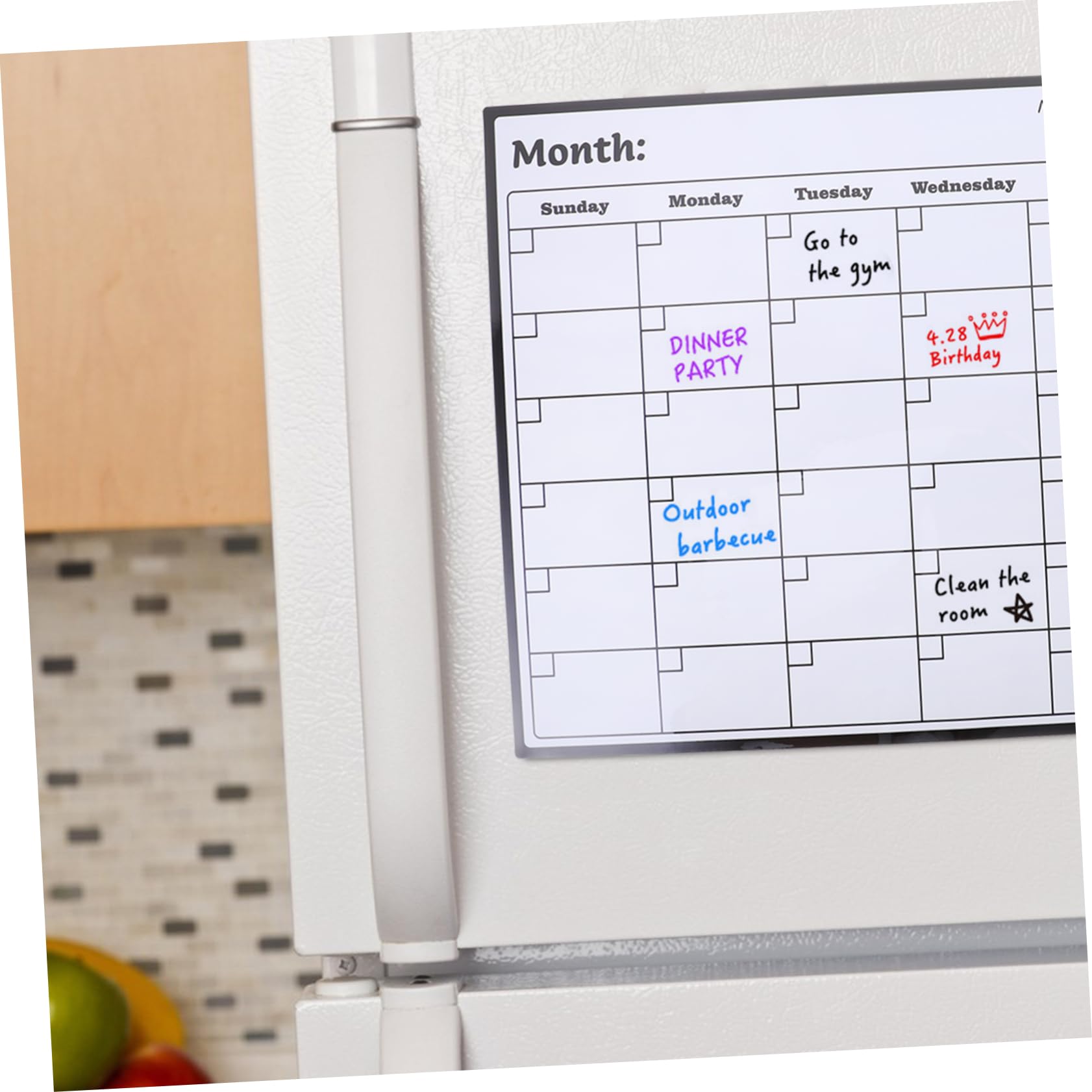 Calendario Magnetico Da Frigorifero Lavagna Cancellabile Mensile Per Pianificazione Familiare Con Spazio Per Note e Promemoria Per Casa e Ufficio