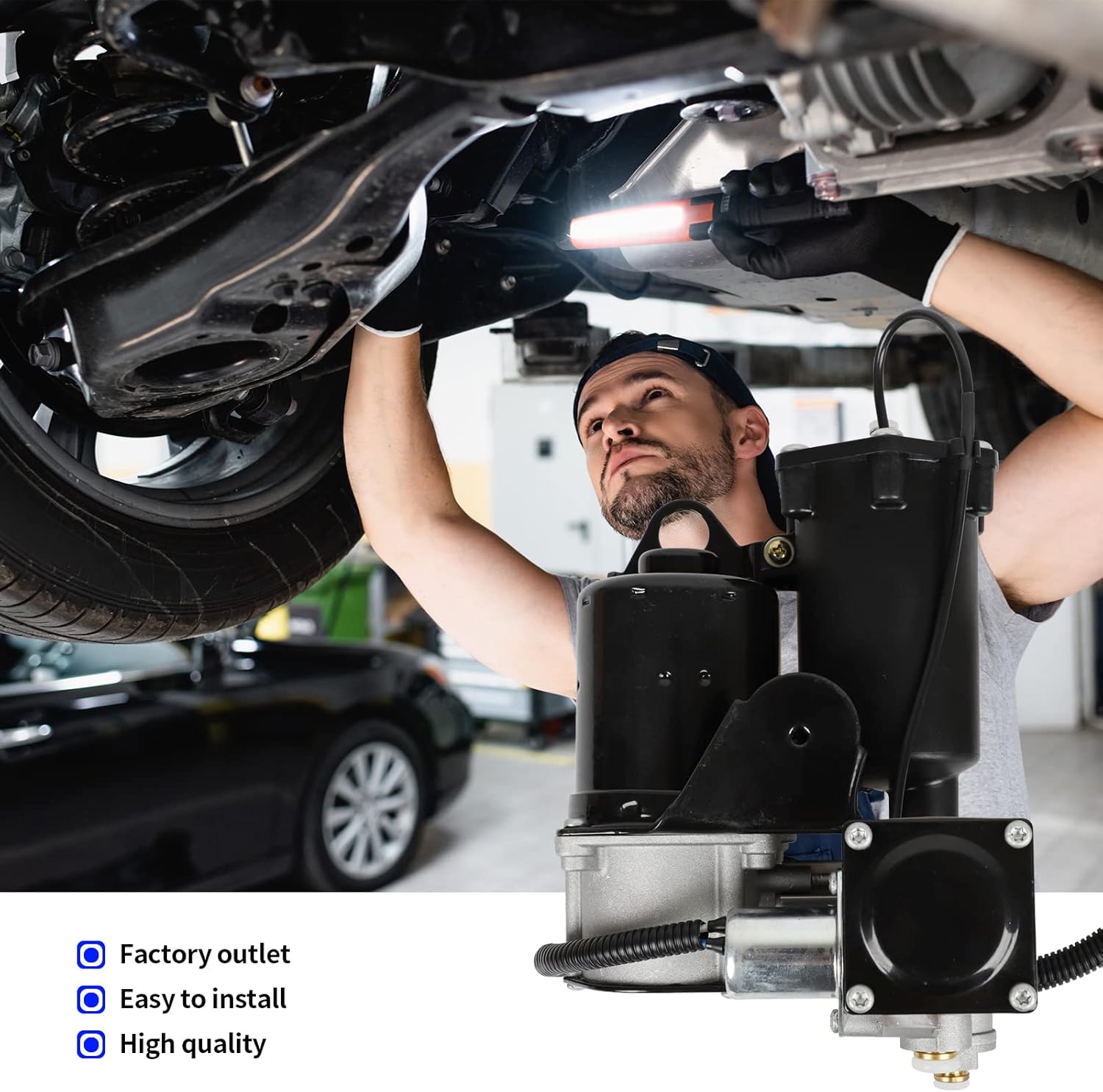 RXLUCKIES Replacement for Air Suspension Compressor Pump Land Rover Discovery 3 Discovery 4 Sport LR3 LR4 LR023964 LR015303 LR044360 : Automotive