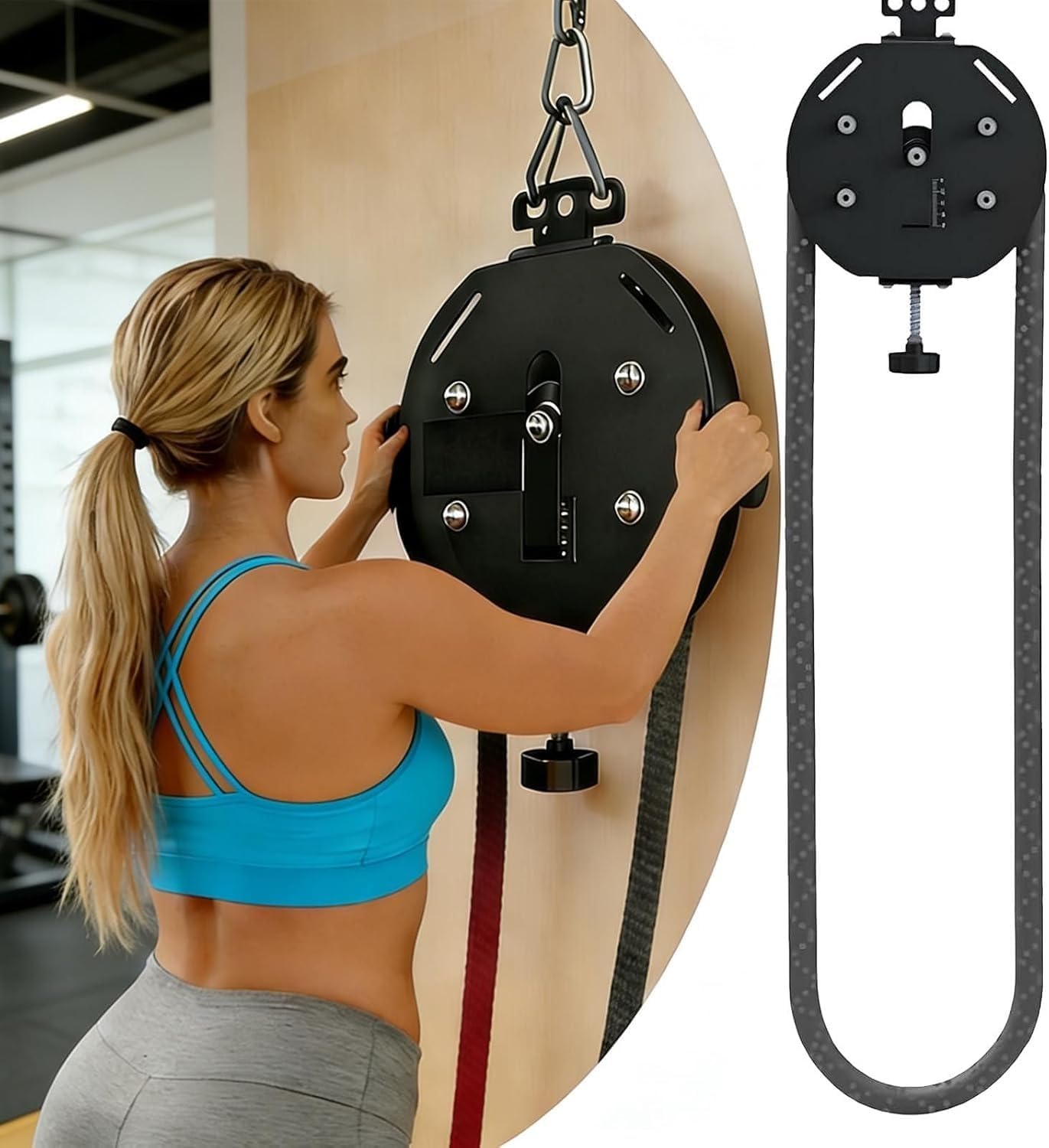 Endless Rope Trainer, Rope Climbing Machine, Portable Cable Pulling System for Full Body Training, Adjustable Resistance Trainer for Home and Gym - No Assembly Required