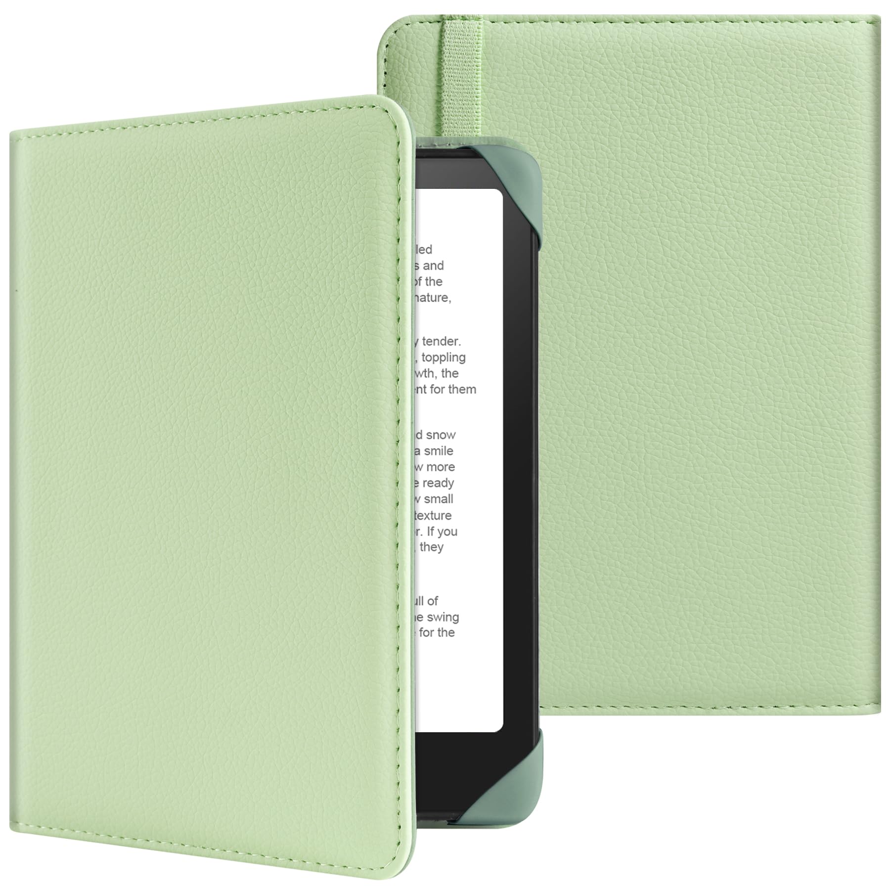 HoYiXi Universal Case for 6 inch Kindle eReader Compatible with Paperwhite(2025/2018)/PocketBook and Tolino/Kobo Clara HD,6" eReader Protective Case Cover Elastic rope,Green — view 7