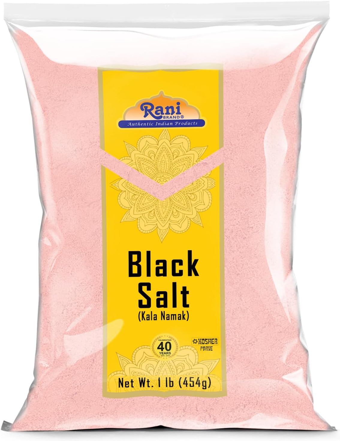 Rani Black Salt Powder (Kala Namak) Mineral 16oz (1lb) 454g ~ Unrefined, Pure and Natural | Vegan | Gluten Friendly | NON-GMO | Kosher | Indian Origin | Perfect for Tofu Scramble