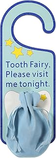 Qunclay Tooth Fairy Box Tooth Fairy Door Hanger Bag Tooth Fairy Under Pillow Pouch for Lost Teeth Kids Boys Girl Milk Teeth Encourage Gift (Cool Style)