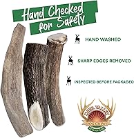 Vista 4 de Deer Valley - Cuernos masticables prémium (XL individual, 6-8 pulgadas), hueso de larga duración para razas de perros grandes y masticadores