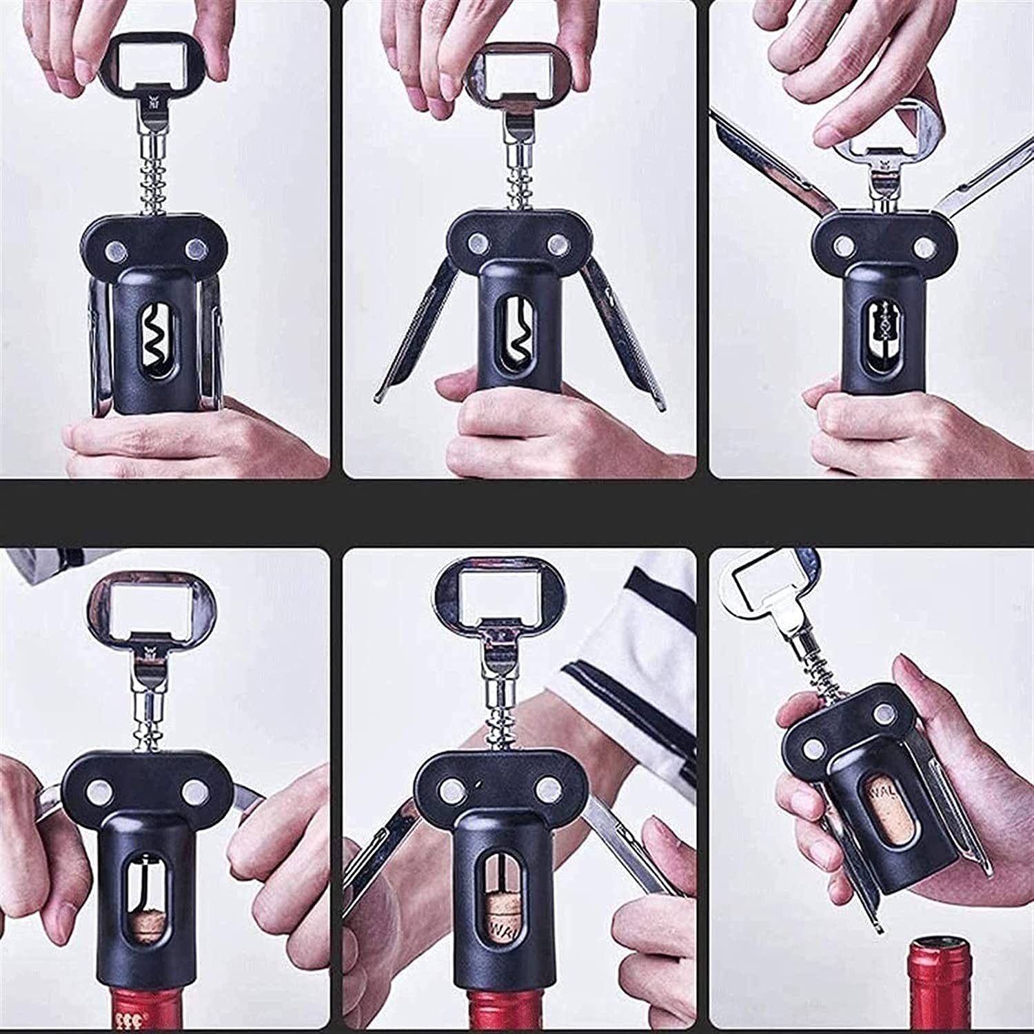 sacacorchos, Abridor de botellas vino con sacacorchos multifuncional for todas las tapón corcho y tapa cerveza, camarero lujo juego for entusiastas del, camareros