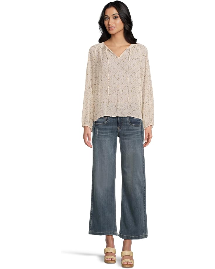 KUT from the Kloth Petite Jean High Rise Wide Leg Front Inset Clean Hem - #5 of 5
