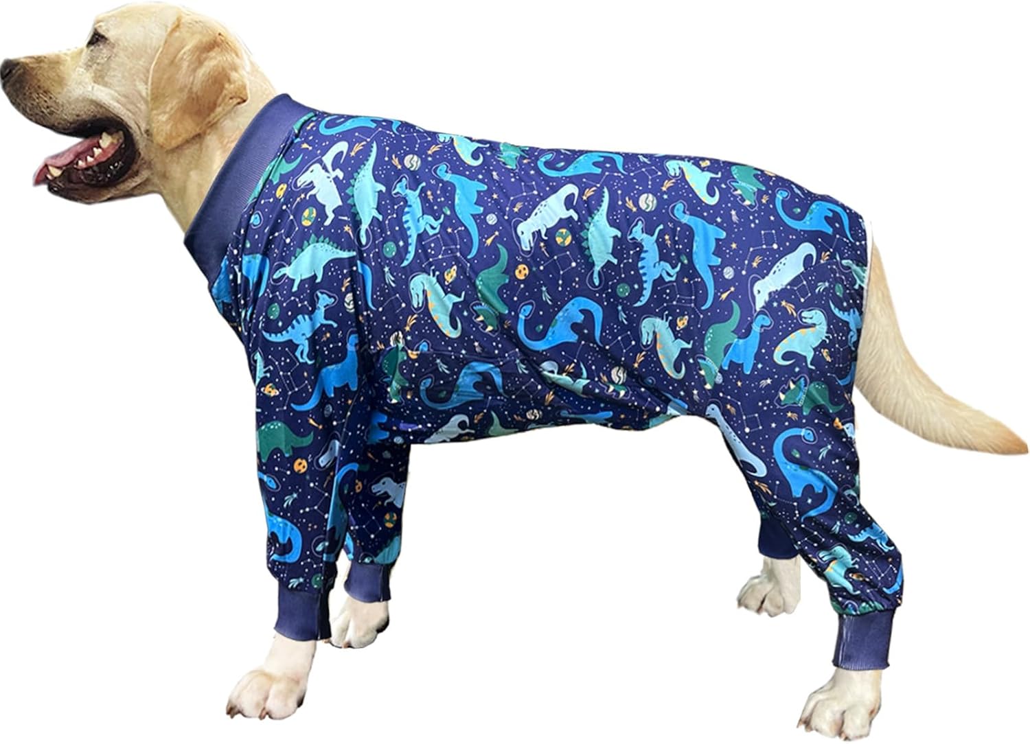Dog Surgery Recovery Suit Ice Cream Candy Printed Long Sleeve Shirts Soft Pajamas Onesie Jumpsuit Prevent Licking Dogs Shedding Suit for Large Dogs(Candy,Large)