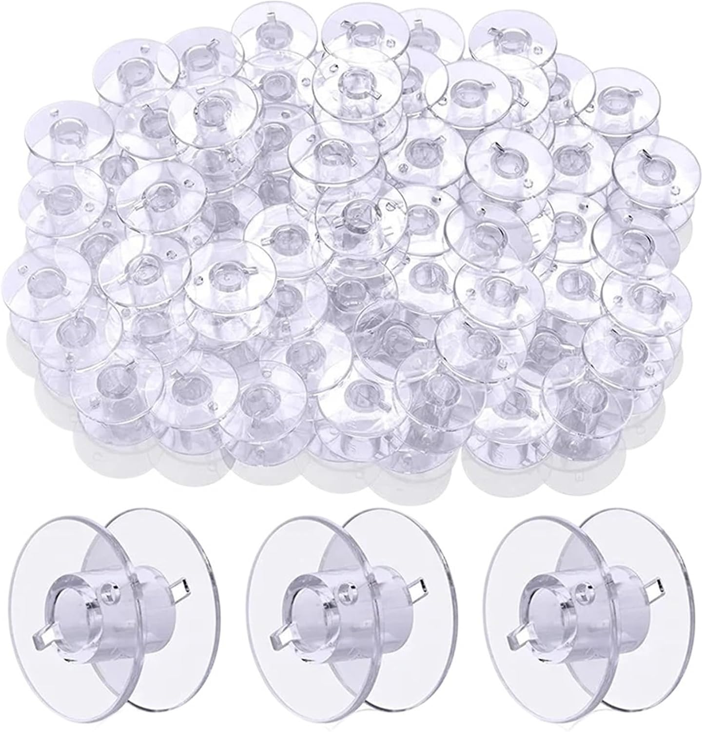 25Pcs/Set Clear Plastic Bobbins Sewing Machine Spools with Thread Storage Case Box for Home Sewing Accessories Sewing Tools (Color : 1Pc Empty Box)