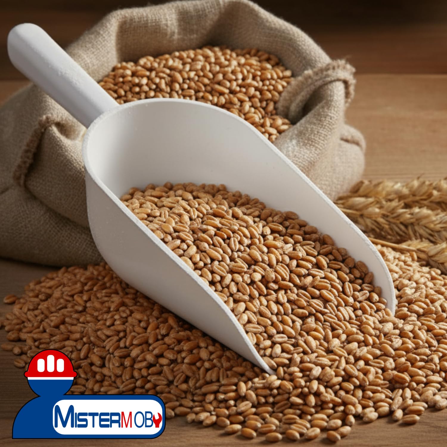 Sessola In Plastica Alimentare Paletta Rinforzata 34 CM Per Farina Cereali Legumi e Altro
