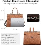 FADEON Sac pour ordinateur portable Designer PU Sacs à dos en cuir gros sac à dos 15.6 Sac à main pour le compartiment de l'ordinateur portable pour femme
