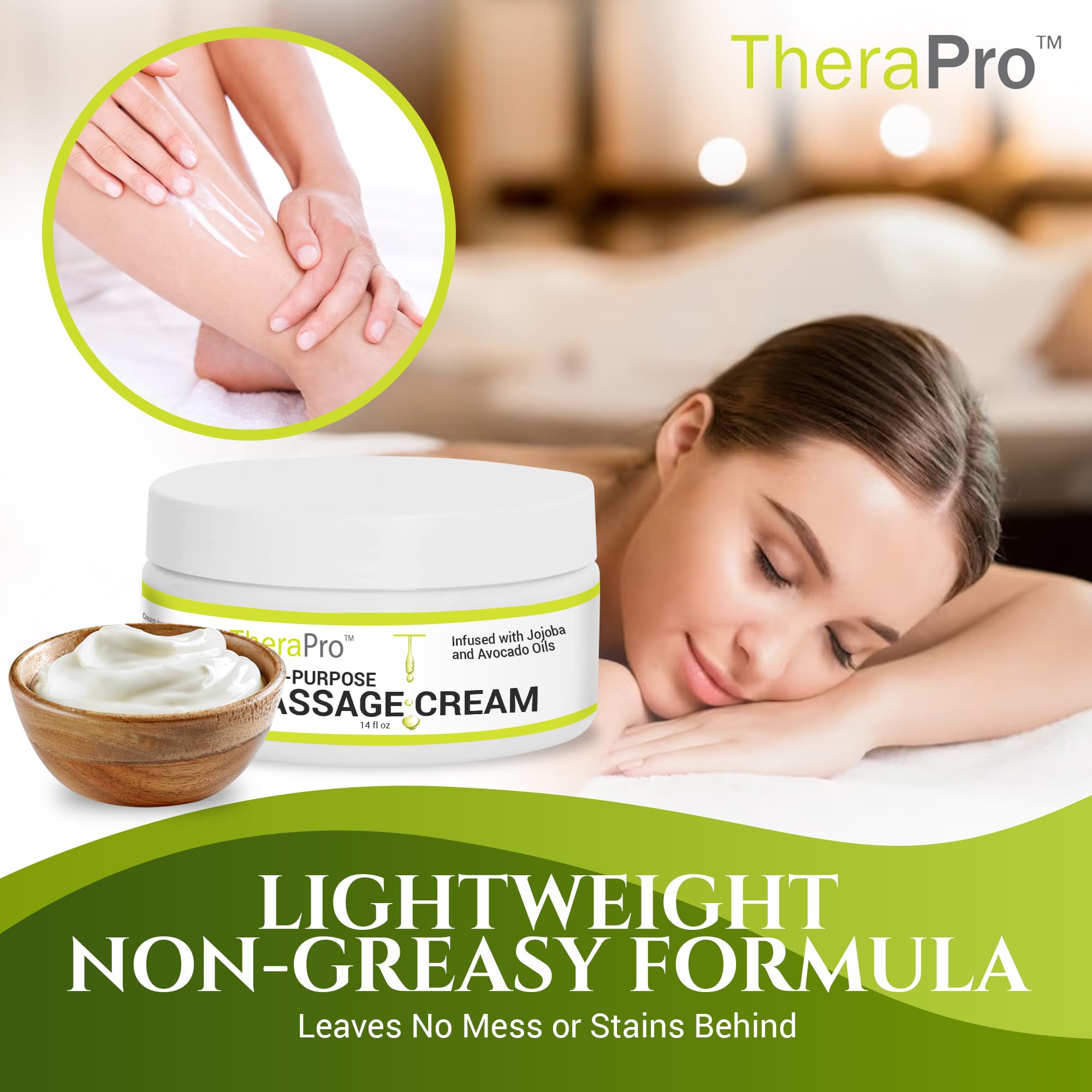 Amazon.com : Multi-Purpose Massage Cream by TheraPro - 14 Ounces