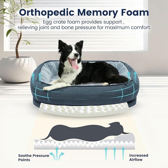 Cama Ortopédica para Perro Grande Lavable con Espuma Viscoel miniatura 2
