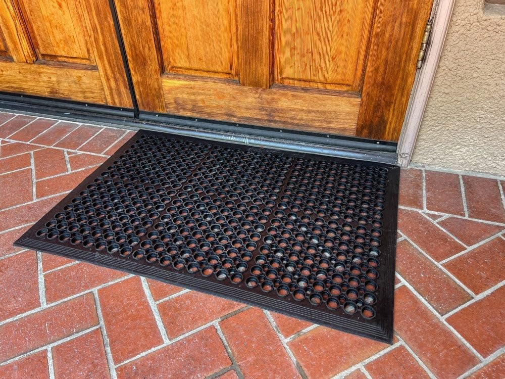Envelor Anti Fatigue Mat 4 Pack Rubber Floor Mats Door Mat Non Slip Drainage Mat for Entryway, Kitchen, Restaurant, Garage, Heavy Duty Use Doormat, Commercial Floor Mat Industrial 24 x 36 Inches