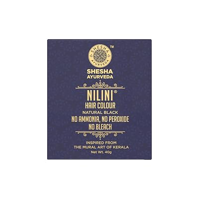 SHESHA NATURALS Shesha Ayurveda Nilini Hair Colour - Ayurvedic, No Ammonia, No Peroxide, No Perborates, No Bleach,Natura