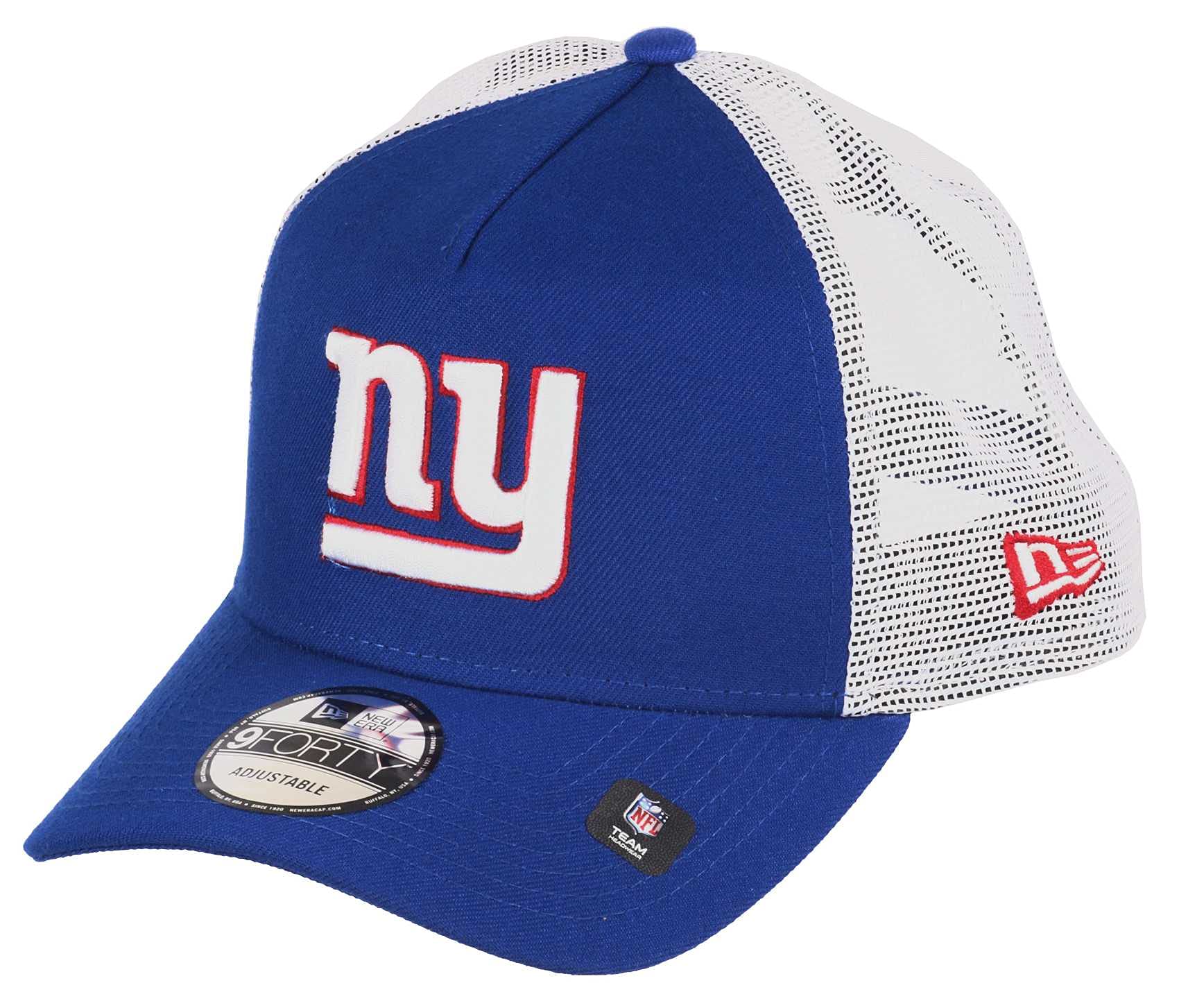 New Era Unisex New York Giants Nfl White Mesh Trucker 9Forty A-Frame Trucker Cap - One-Size